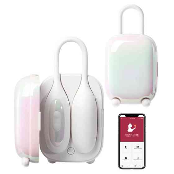 Виброяйцо и вакуумный стимулятор для клитора 2 в1 BeYourLover Magic Suitcase в зарядном кейсе, белый Sex Aura Киев