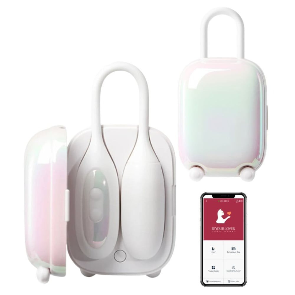 Виброяйцо и вакуумный стимулятор для клитора 2 в1 BeYourLover Magic Suitcase в зарядном кейсе, белый Sex Aura Киев - изображение 1