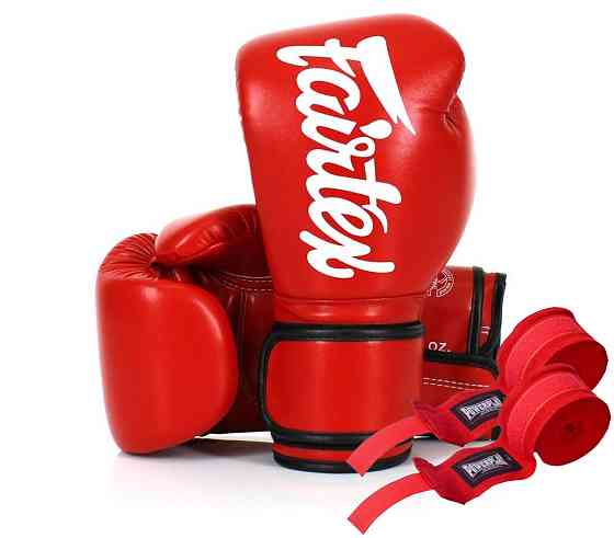 Боксерські рукавиці Fairtex BGV14 Red 12 унцій (бинти в комплекті) Каменское