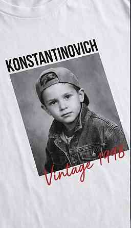 Футболка з дитячим фото та роком народження M, Хакі Чернівці