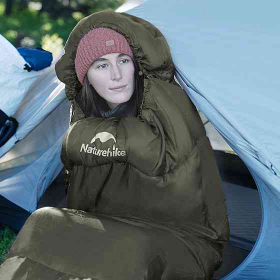 Спальник з капюшоном Naturehike CNK2300SD014 MJ600 Січ, зелений Рівне