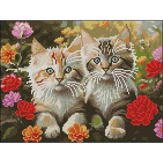 Алмазна мозаїка "Кошенятки" ZAV3040-29 без підрамника 30х40 см Вінниця