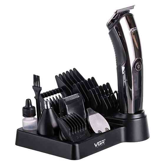 Набір для стрижки волосся 5 в 1 машинка, триммер та бритва Vgr V-107 Київ