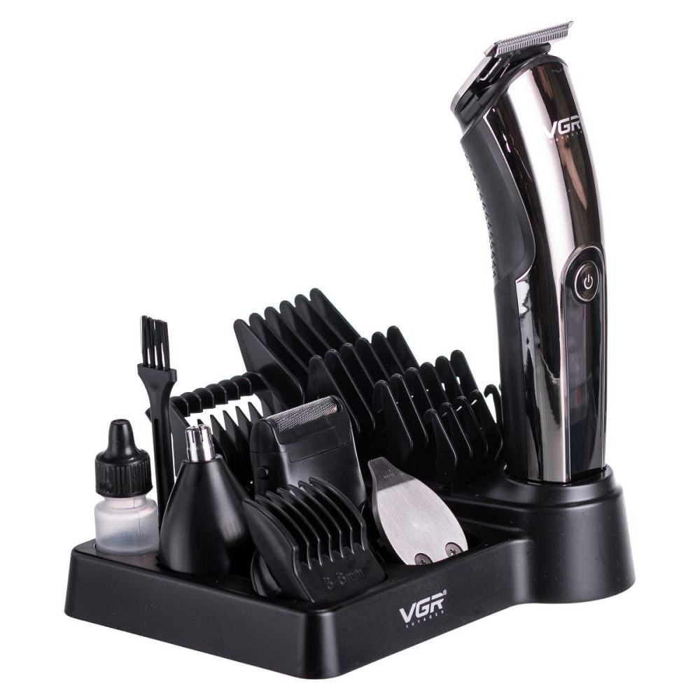 Набір для стрижки волосся 5 в 1 машинка, триммер та бритва Vgr V-107 Київ - фото 2