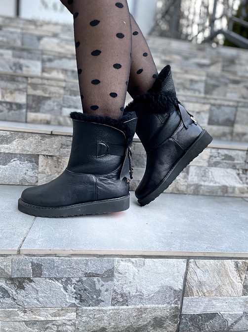 Olli Угги жіночі OLLI чорні натуральна шкіра зима 35р. (3369) Коломыя - изображение 7