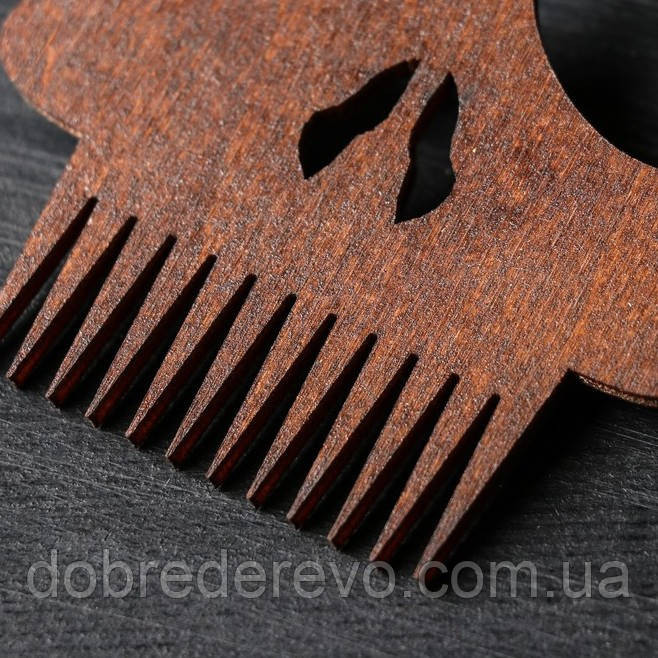 Гребінець для бороди та вусів "Череп" Вижниця - фото 2