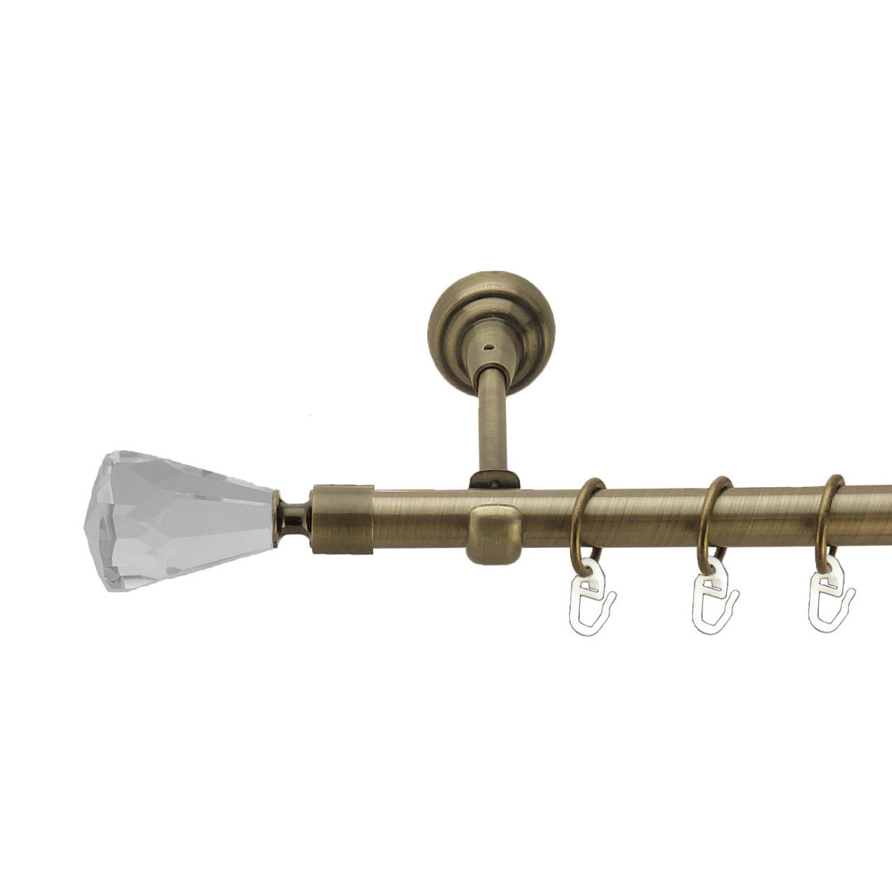 Карниз Orvit Лучетта металевий однорядний відкритий Антик 19 мм 240 см (3993904) Львів - фото 1