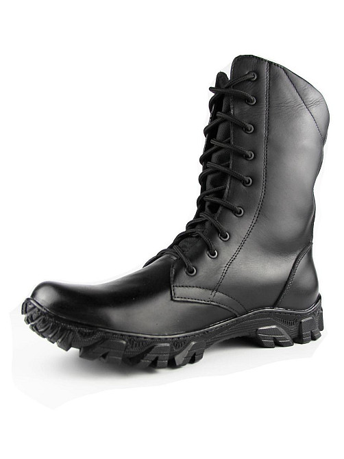 Мужские военные кожаные берцы демисезонные черные, тактические качественные кожаные берцы весна осень Львов - изображение 2