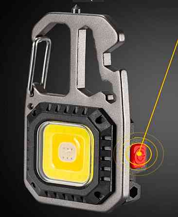 Ліхтар для кемпінгу PL412, W5137 COB, жовтий, червоний, type-c, індикатор, карабін, мультитул Дніпро