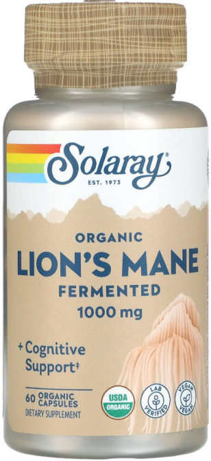 Ежовик гребенчатый гриб львиная грива Solaray Lions Mane 60 капсул Киев - изображение 1