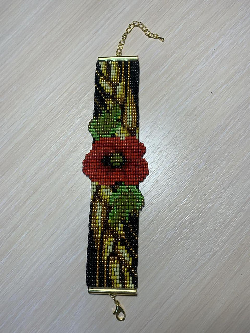 Гердан «Маки в колоссі» плюс браслет Коломыя - изображение 3