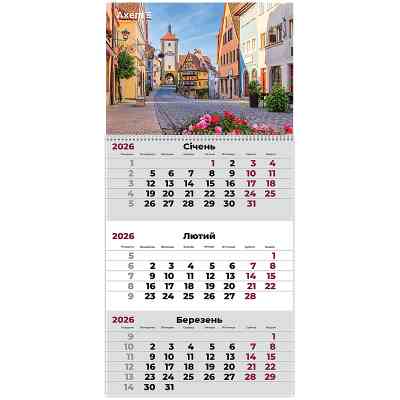 Календарь Axent настенный квартальный на 2026 г.Romantic 2 (8801-26-2-A) Винница