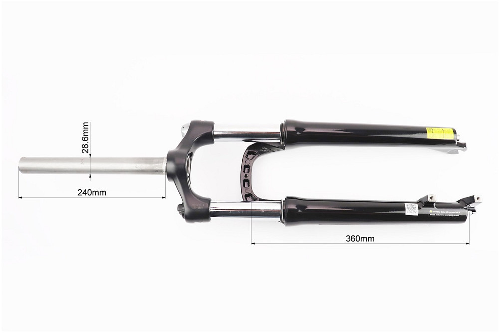 Вилка 26" амортизаційна, без різьби 1-1/8" (28,6мм), шток 240мм, з ходом 100мм, Disk-brake, пружинно-оливна, виносний Lockout, чорна XCM30 R Київ - фото 4