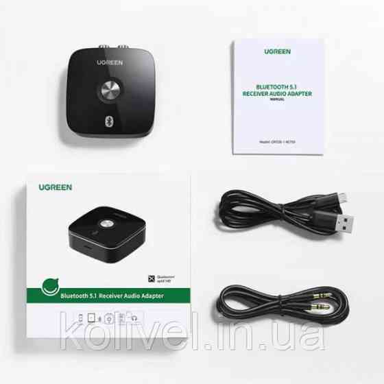 Приймач Bluetooth UGREEN Wireless Bluetooth Audio Receiver 5.1 with 3.5mm and 2RCA Adapter CM106 (40759) Київ