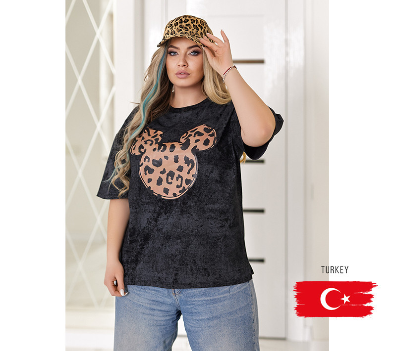 Модная футболка тай-дай с принтом 