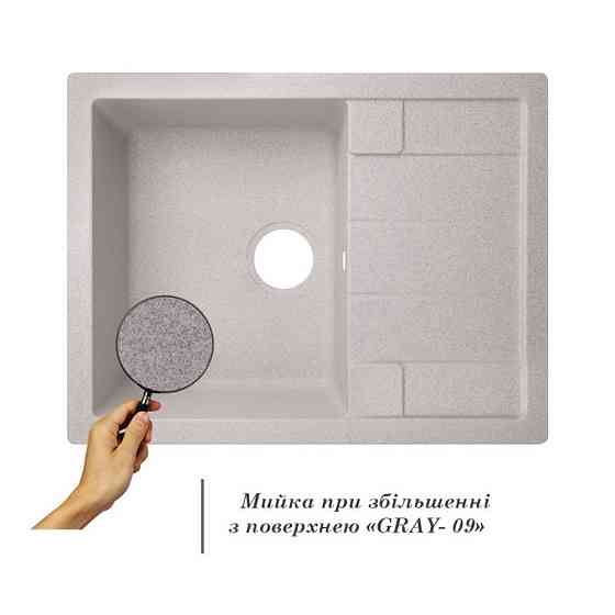 Кухонна мийка Lidz 650x500/200 GRA-09 (LIDZGRA09650500200) Київ