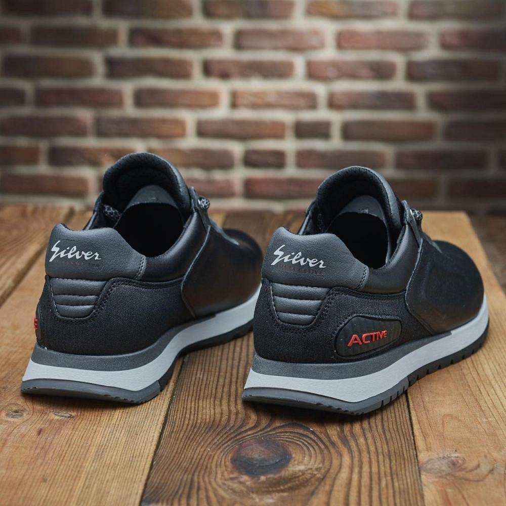 Чоловічи кросівки з натуральної шкіри Silver Харьков - изображение 2