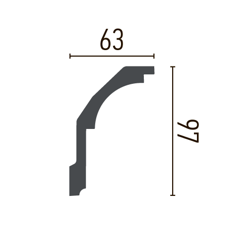 Карниз полиуретановый гладкий Gaudi Decor P 2072 Днепр