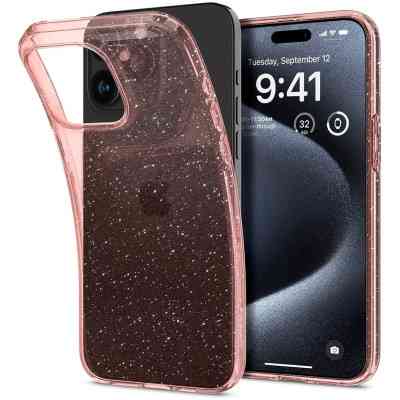 Чехол для мобильного телефона Spigen Apple iPhone 15 Pro Liquid Crystal Glitter Rose Quartz (ACS06702) Винница