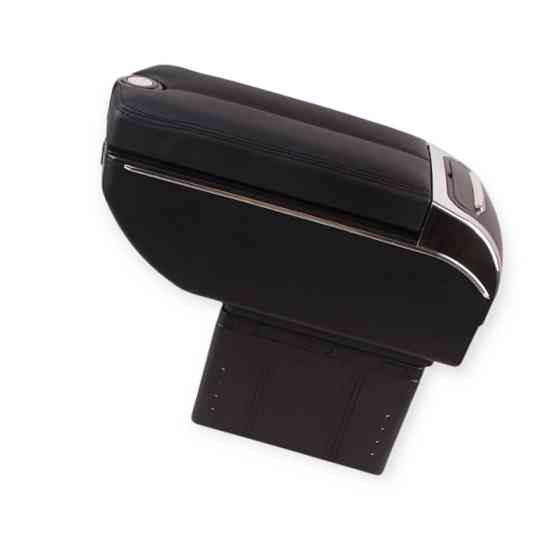 Підлокітник - універсальний пластик/шкірозамінник зсувний чорний HJ48020B Мукачево