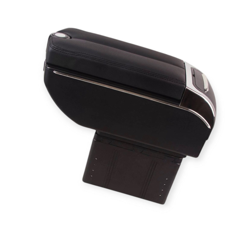 Подлокотник - универсальный пластик/кожзам сдвижной черный HJ48020B Мукачево - изображение 2