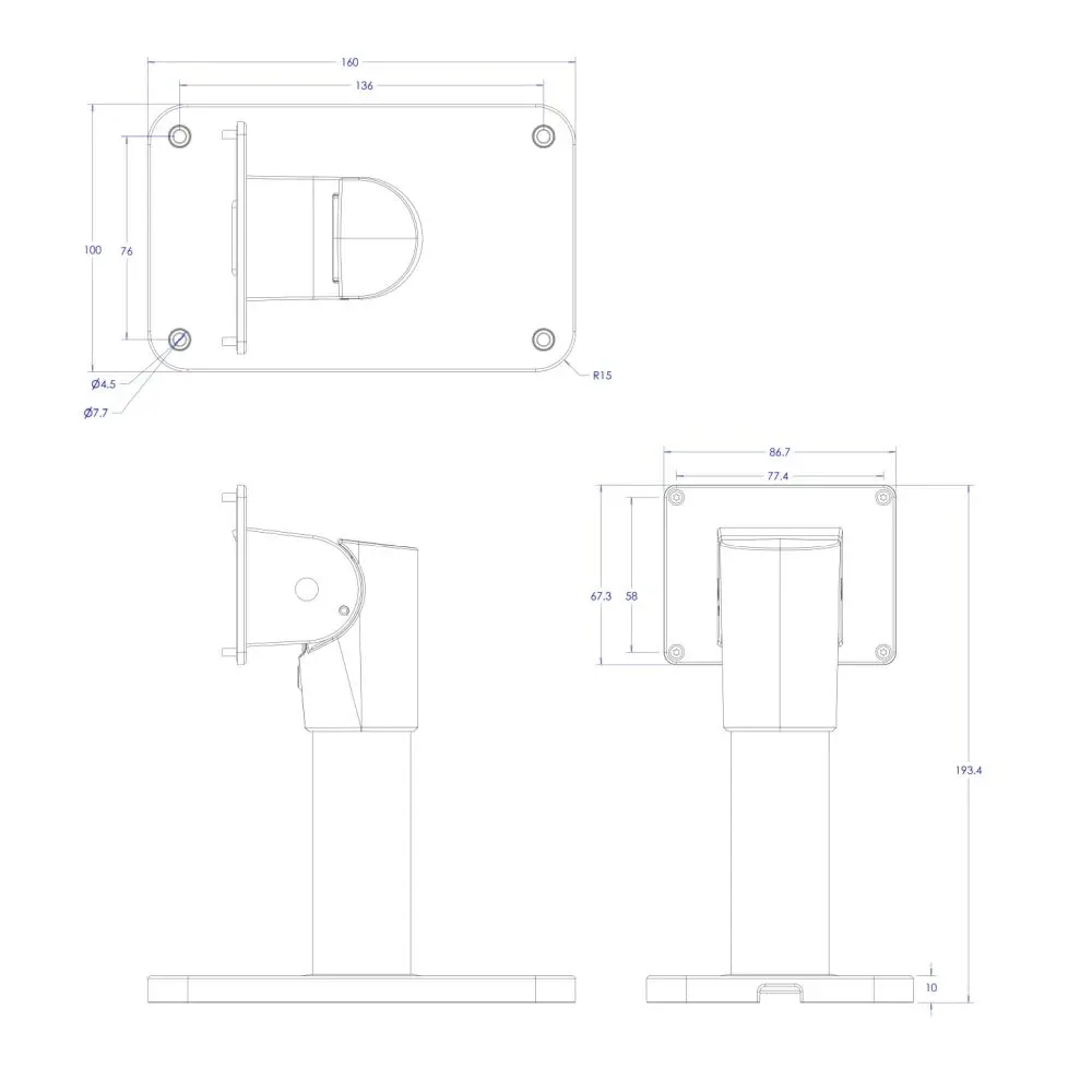 Кронштейн для термінала TVT TD-YZJ1003B (77-00468) Киев - изображение 4