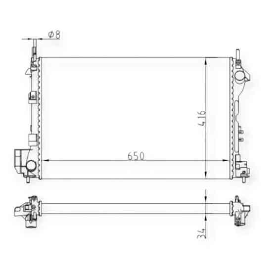 Радиатор охлаждения двигателя автомобиль Опель Vea C 2.0D 02- Мукачево