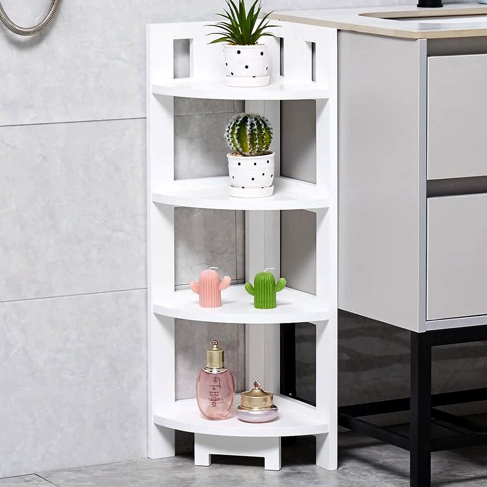 Стеллаж угловой для ванной 