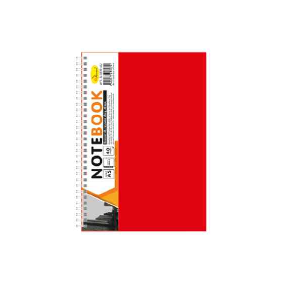 Блокнот А5 Б-БП5-40, 40 листов, пружина сбоку Красный Винница