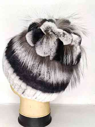 Меховая шапка женская цветок Rex Мишель Шиншиловый Харьков