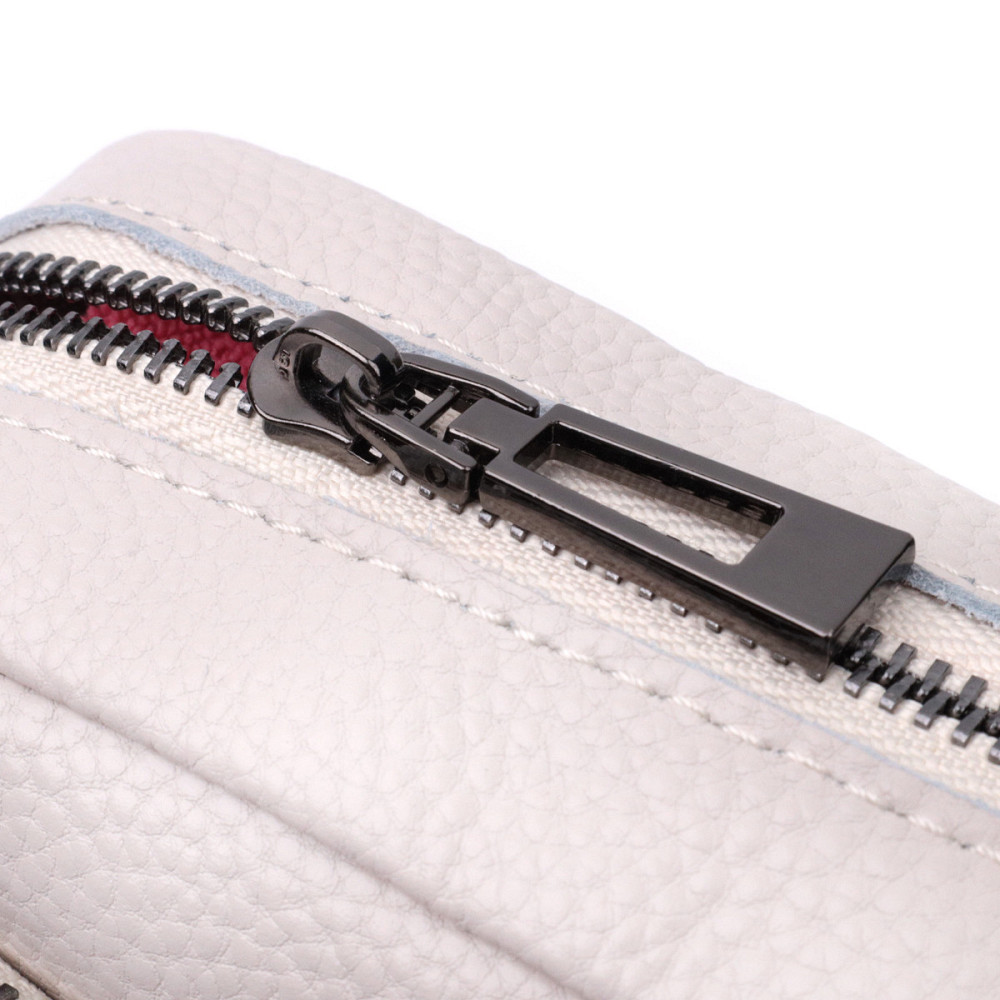 Жіноча шкіряна сумка для міста та щоденного використання Vintage 22633 Біла Київ - фото 18