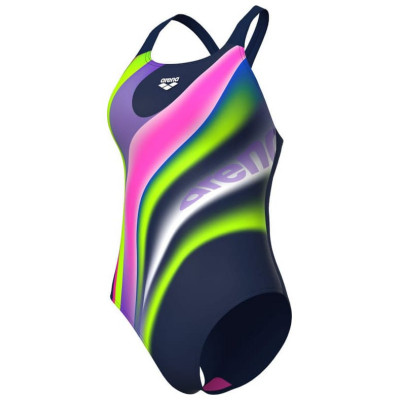 Купальник Arena Water Fluids Swimsuit Swim Pro 008837-570 Темно-синій/Рожевий/Салатовий 38 (3468337533283) Вінниця - фото 7