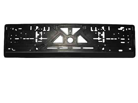 Рамка номерного знаку без надпису пластик чорна 1шт Киев