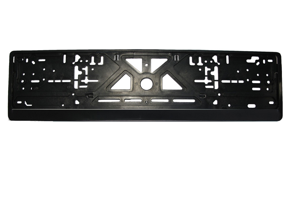 Рамка номерного знаку без надпису пластик чорна 1шт Київ - фото 1