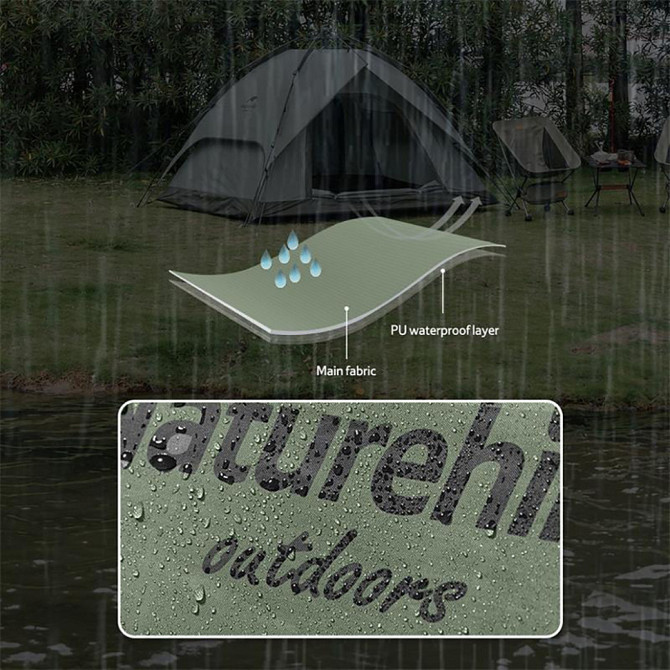Намет тримісний автоматичний Naturehike NH21ZP008, темно-зелений Київ - фото 4