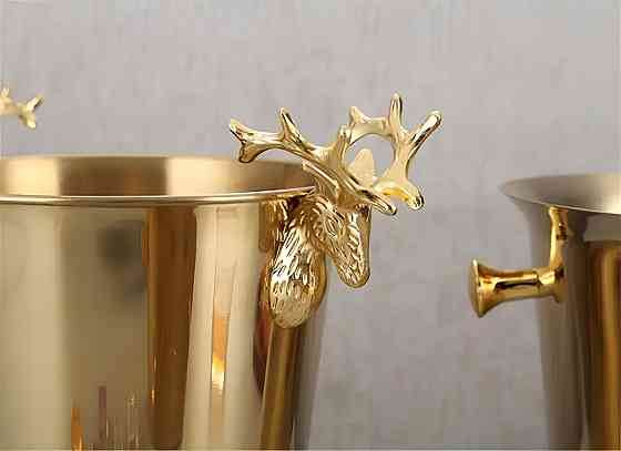 Кулер RESTEQ 5л из нержавеющей стали для охлаждения бутылок, подставка под алкоголь, золотого цвета Киев