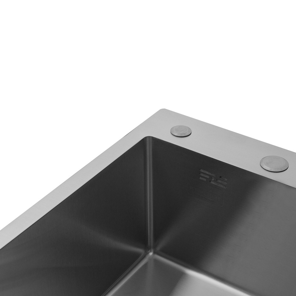 Кухонная мойка с нержавеющей стали Kroner KRP Gebürstet - 6350LHM (3/1 мм) Киев - изображение 5