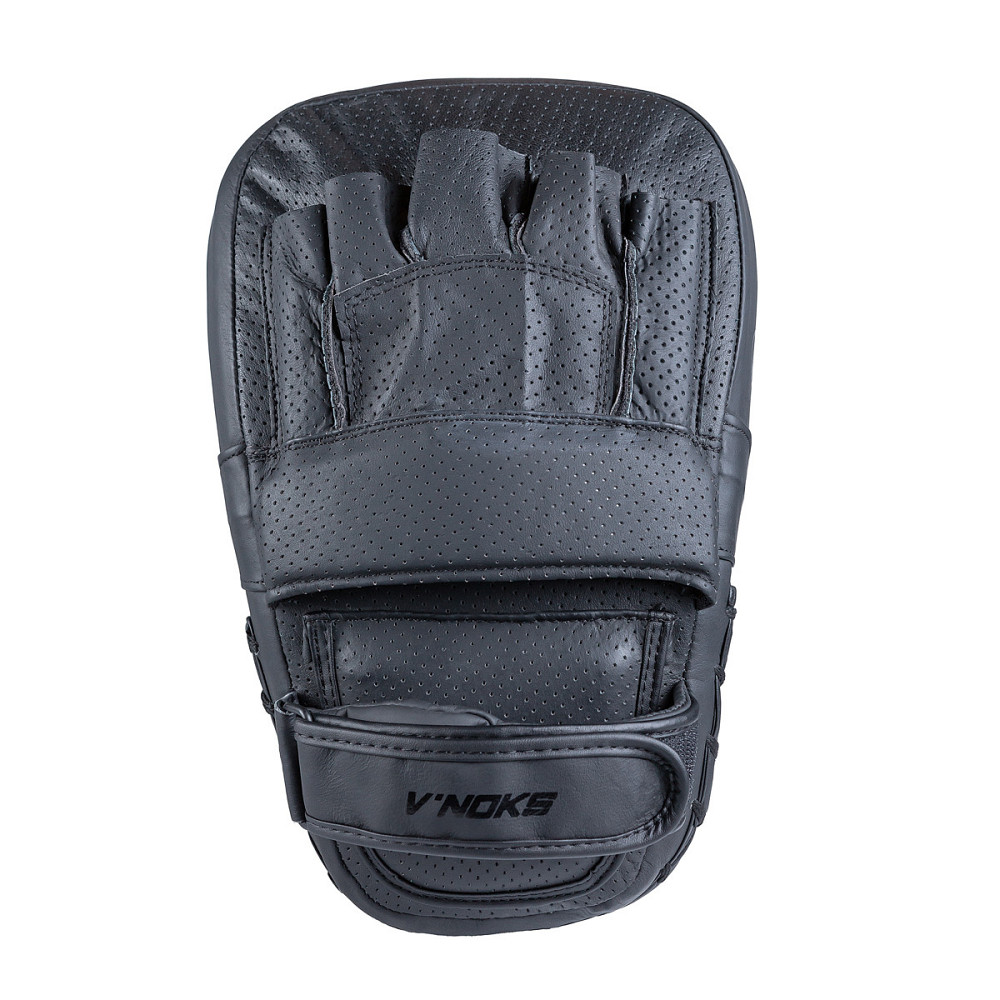 Боксерские лапы V`Noks Vi Venti Black профессиональные тренировочные лапы из натуральной кожи Киев - изображение 3