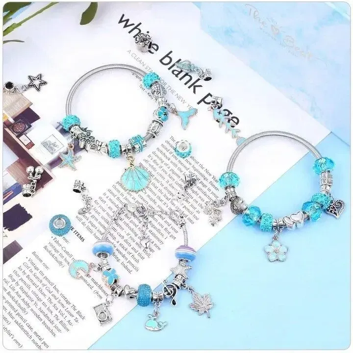 Детский набор для творчества для создания шарм браслетов и колье . из бусин в подарочной коробке 66 шт. Киев - изображение 6