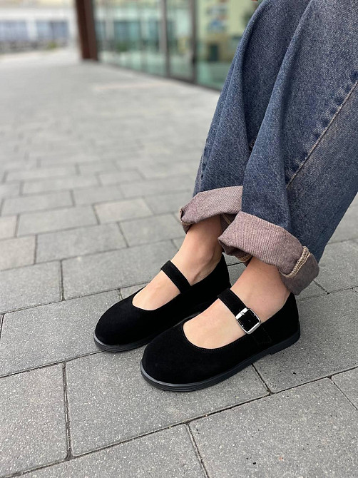 MOD GAR Лофери жіночі MOD GAR 9764 чорні (весна-осінь, замша натуральна) (5807) 38 Коломия - фото 1