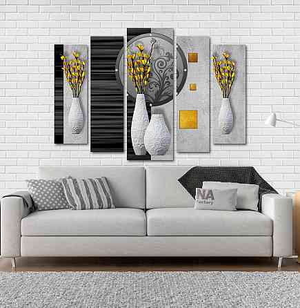 Модульна картина Квіти Абстракція Art-197_5 Київ