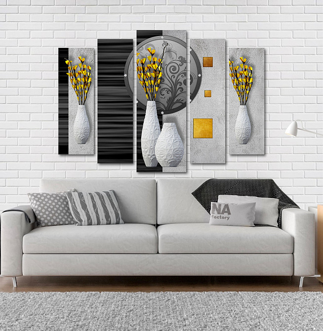Модульна картина Квіти Абстракція Art-197_5 Київ - фото 2