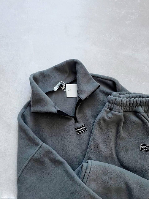 Женский повседневный костюм из плотного флиса полар. Графит, 46/48 Одесса - изображение 7