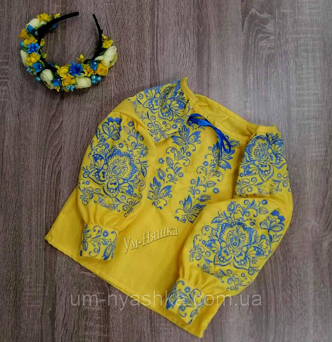 Дитяча вишиванка Троянда на жовтому Кривий Ріг - фото 4
