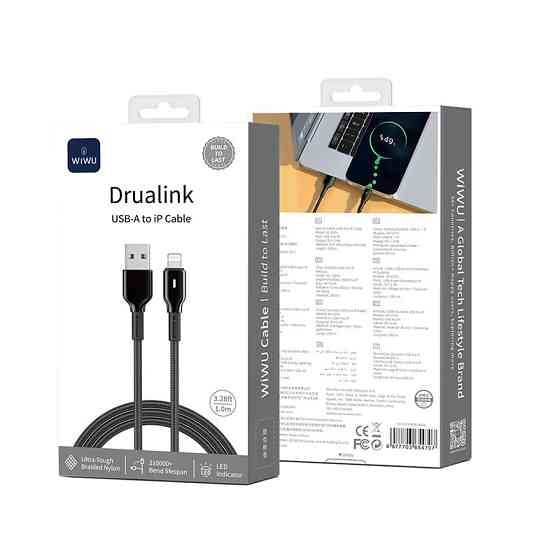 Кабель WIWU 12W Duralink Series Nylon Braided Cable Wi-C074 A-L 1M Одесса