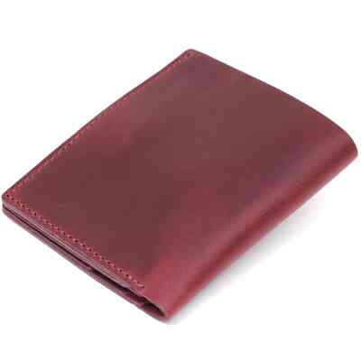 Портмоне Shvigel Кожаное Вишневое (16478) Винница