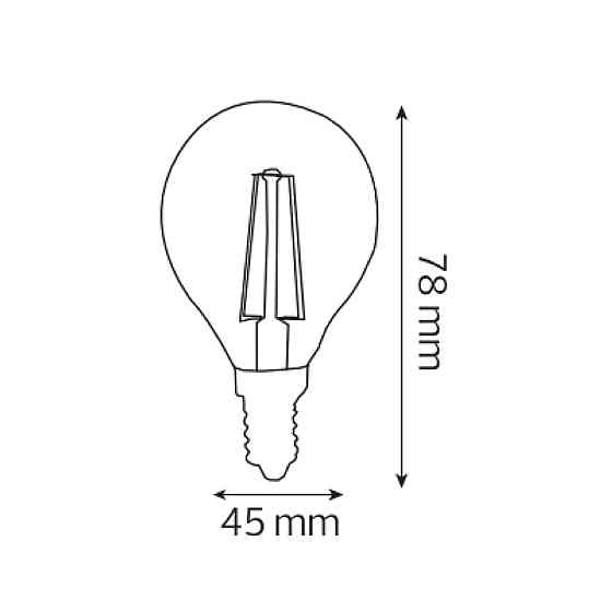 Лампа шарик 6W 4200К E14 FILAMENT Киев