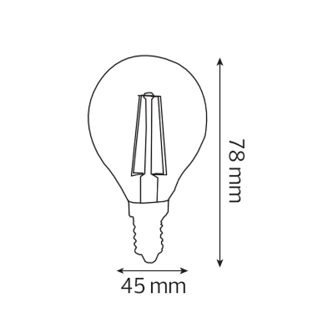 Лампа шарик 6W 4200К E14 FILAMENT Киев - изображение 2