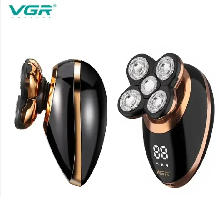 Триммер для бороды 5 в 1 VGR V-316 с насадками, USB зарядкой, LCD дисплеем и водозащитой IPX5 Одесса - изображение 4