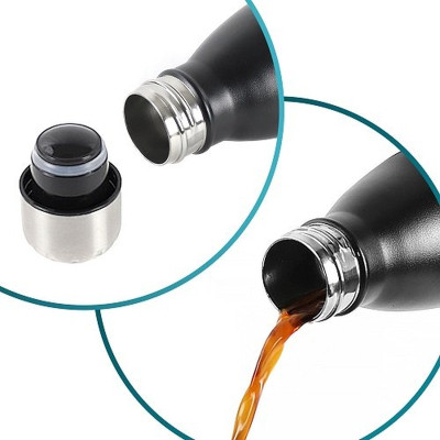 Термокружка Tavialo 1 л матовий чорний колір (191010101) Вінниця - фото 4